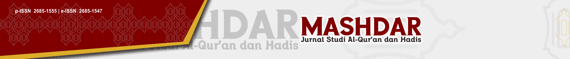 Mashdar: Jurnal Studi Al-Qur'an dan Hadis